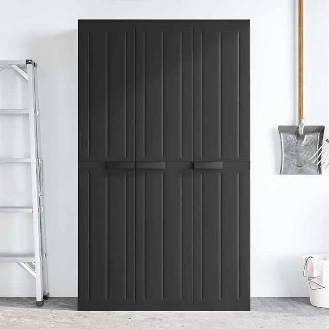 Outdoor Storage Cabinet, 65-Inch Tall Polypropylene Utility Cupboard - Image 2