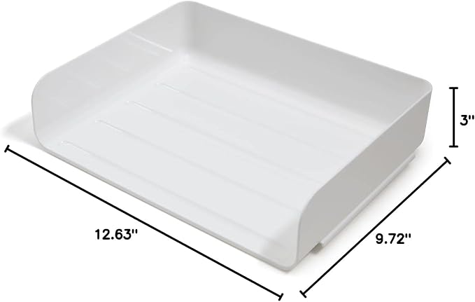 TRU RED Side‑Load Stackable Letter Tray, 12/Carton – High‑Volume Desktop Paper - Image 6