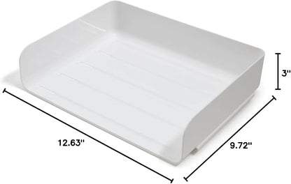 TRU RED Side‑Load Stackable Letter Tray, 12/Carton – High‑Volume Desktop Paper - Image 6