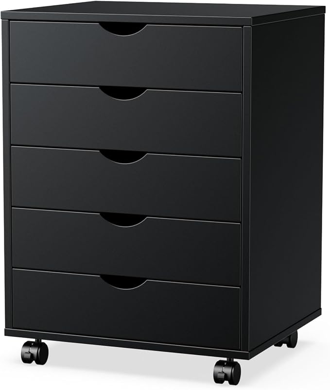 Elevon 5 Drawer Chest, Dressers Storage Cabinets Wooden Dresser Mobile Cabinet by ELEVON
