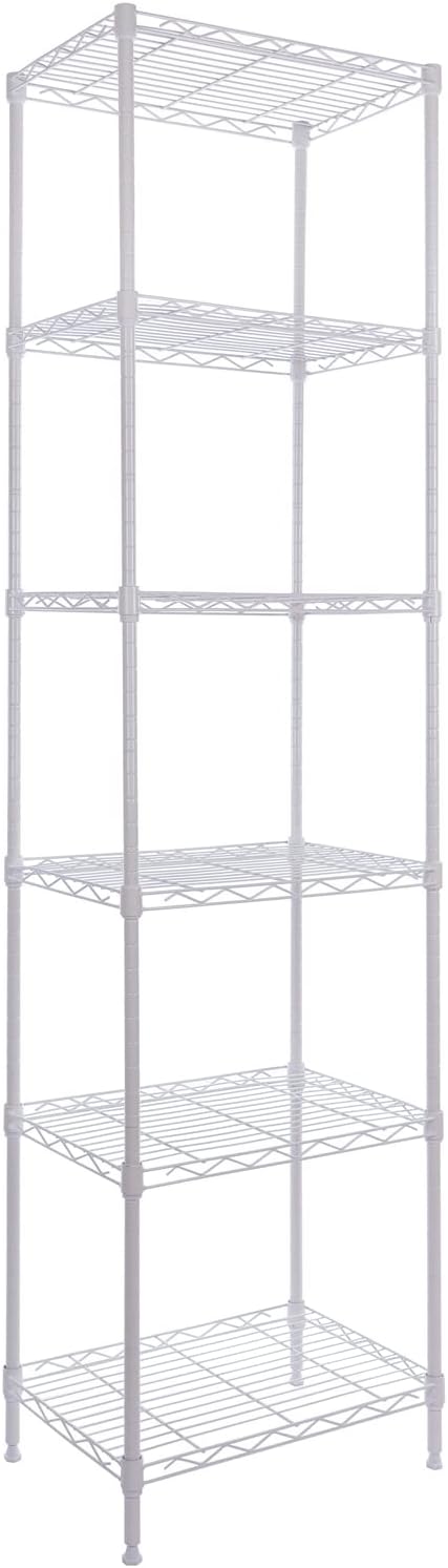 GIOTORENT 6-Tier Storage Shelves Standing Shelving Metal Units, Adjustable by GIOTORENT