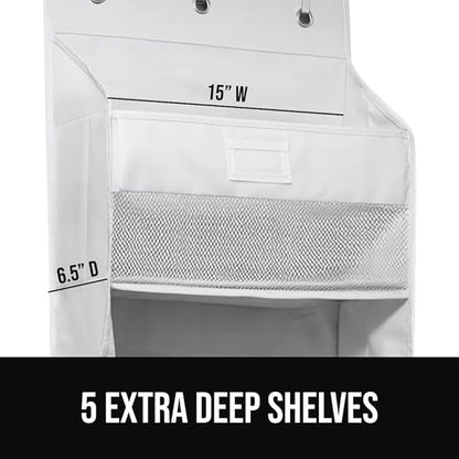 GORILLA GRIP Over The Door Organizer Storage, 5 Deep Hanging Shelves, Holds - Image 4