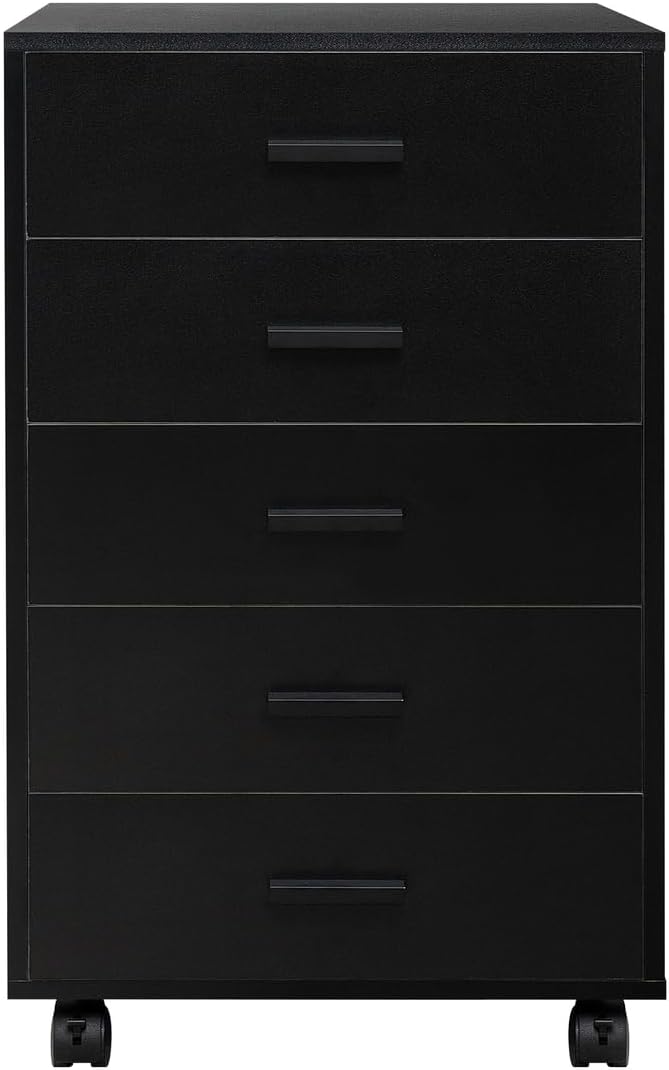 Naomi Home 5-Drawer Under Desk Rolling Storage Cart - Image 6
