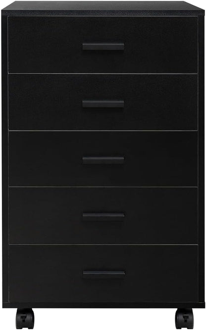 Naomi Home 5-Drawer Under Desk Rolling Storage Cart - Image 6