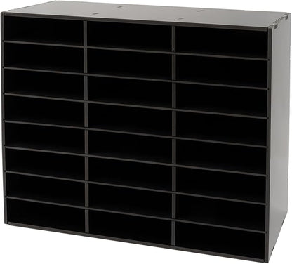 24 Compartments Literature Organizer, Desktop File Sorter Mail Center Paper - Image 6
