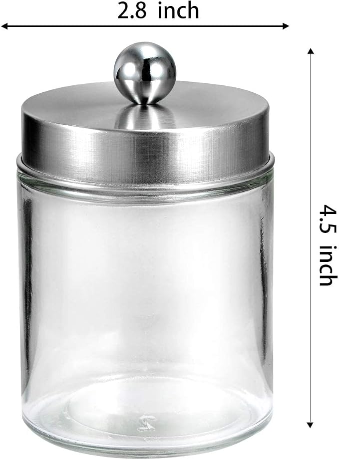 Amolliar Apothecary Jars Bathroom Vanity Organizer -Countertop Canister Jar - Image 7
