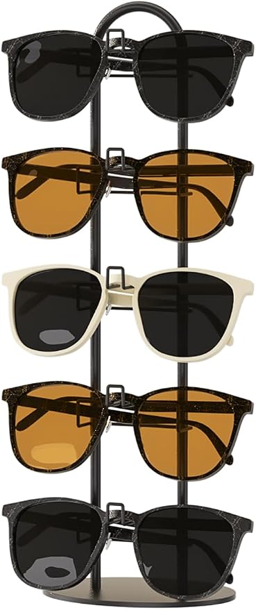 5 Tier Sunglass Organizer Holder, Sunglasses Tabletop Display Stand by Unknown