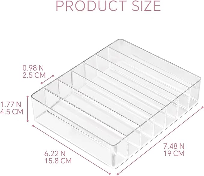 WECHENG Clear Plastic Acrylic Makeup Organizer - Image 2