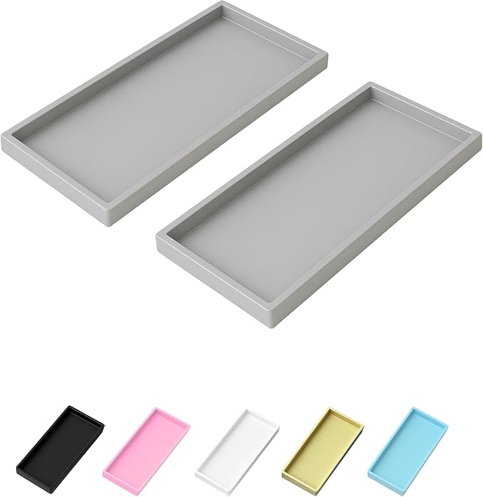 Vanity and Bathroom Tray, 11.8" ABS Countertop Organizer, Waterproof Vanity Tray by Unknown