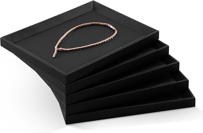 Jewelry Display, Leather Tray, Premium Black Jewelry Tray, Mens Jewelry Tray - Image 5