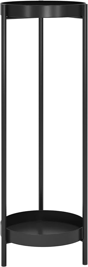 30" Plant Stand, 2 Tier Metal Flower Plants Holder by Fashionoda