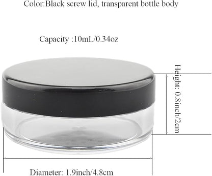HAHIYO 1Pcs 10ml/0.34oz Plastic Empty Travel Compact Case Makeup Cosmetic Jar - Image 3