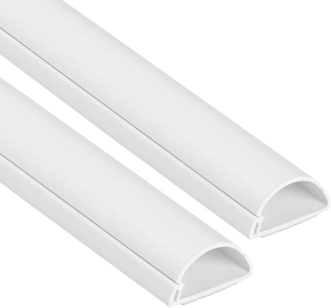 D-Line Half Round Cord Hider, Patented Cable Cover, Hide TV Wall Mount Wires by D-LineUSAinc