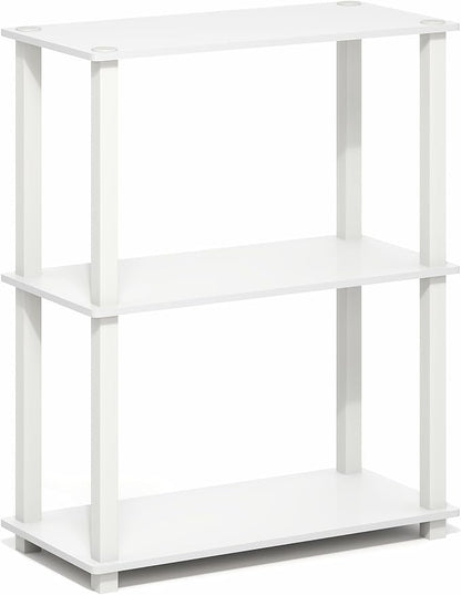 Furinno Turn-S-Tube Storage Shelves, 3-Tier Book Shelf, Corner Shelf, Toolless - Image 6