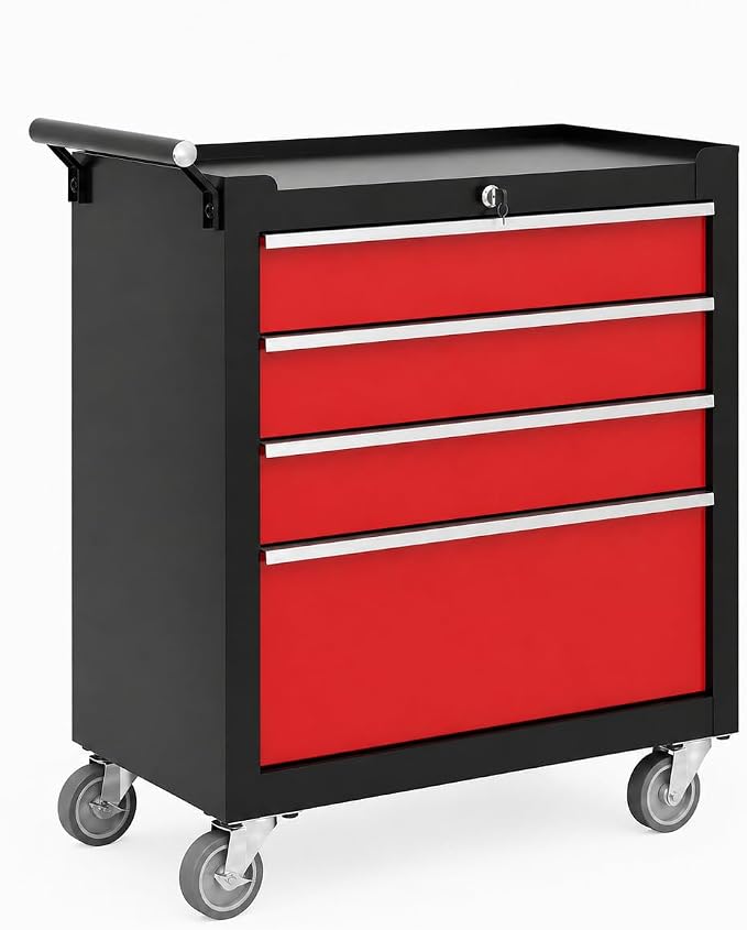 Garvee Rolling Tool Chest, 4 Drawers Tool Storage Cabinet, Toolbox by Garvee
