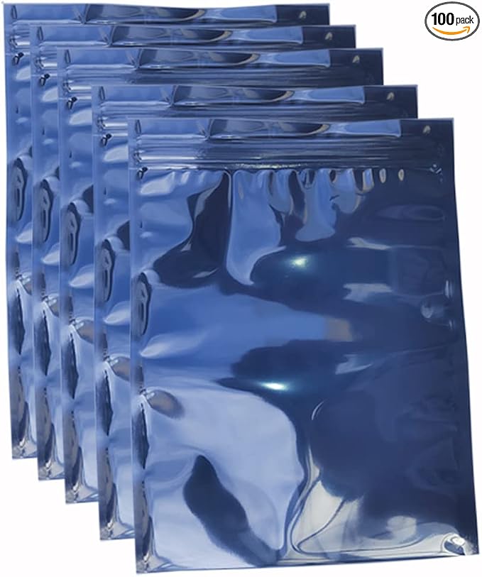100pcs Antistatic Bags 5.9x7.8in/15x20cm, Resealable ESD Bag, Suitable by Mantianstar