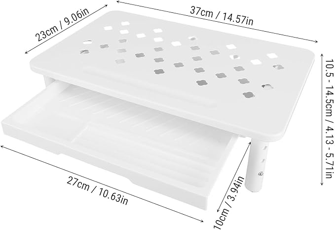 Computer Monitor Stand Riser, Adjustable Height Ergonomic Metal Laptop Stand - Image 7