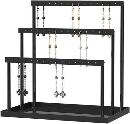 3-Tier Earring Organizer Holder Stand, Metal Jewelry Stand by FocusOnJewelryDisplay15yrs
