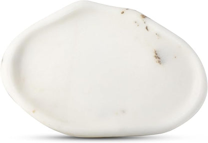 Koville Luxurious White Marble Vanity Tray, Cloud Shape Serving Stone Key Tray by Koville