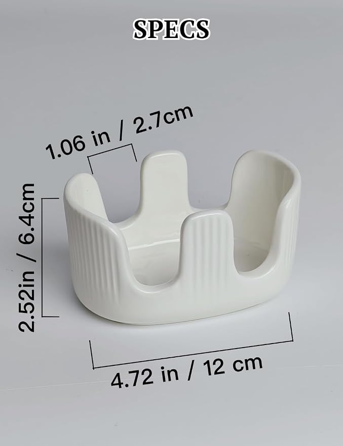 Ceramic Sponge Holder, 2-Slot Dish Sponge Holder - Image 3