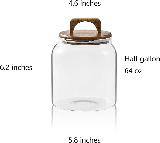Sweejar Glass Jars for Laundry Room Organization, Half-Gallon Laundry Pods - Image 2