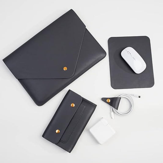 PU Leather Laptop Sleeve 13 Inch Compatible by Unknown