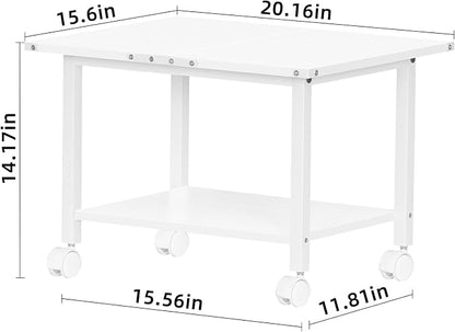 Lerliuo Under Desk Printer Stand, 2-Tier Industrial Mobile Printer Table - Image 3