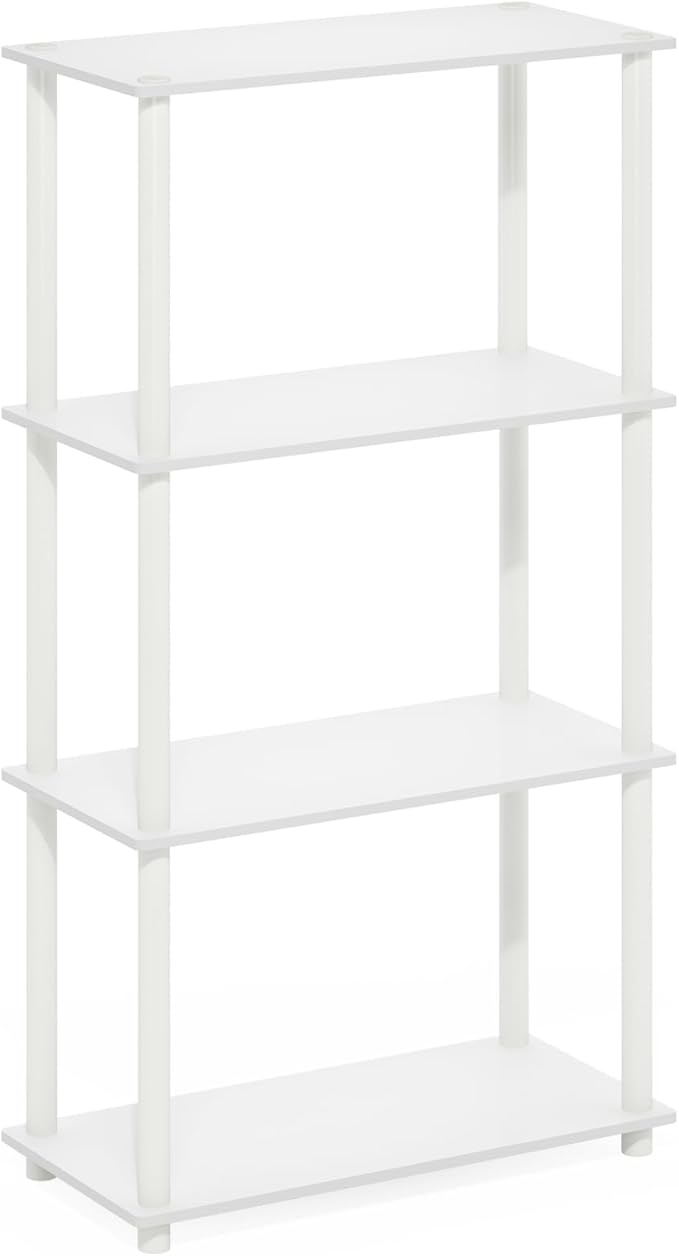 Furinno Turn-N-Tube Storage Shelves, 4-Tier Toolless Book Shelf, Corner Shelf - Image 7