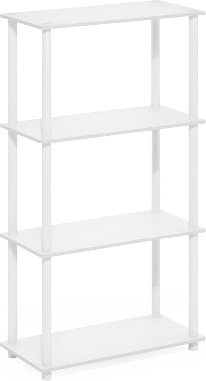 Furinno Turn-N-Tube Storage Shelves, 4-Tier Toolless Book Shelf, Corner Shelf - Image 7