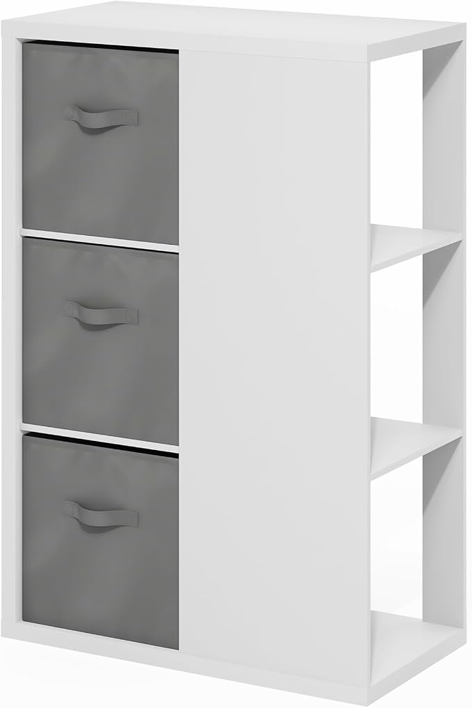Furinno Viola Book Shelf, 3-Tier Bookshelf, Cube Storage Organizer Bookcase - Image 8