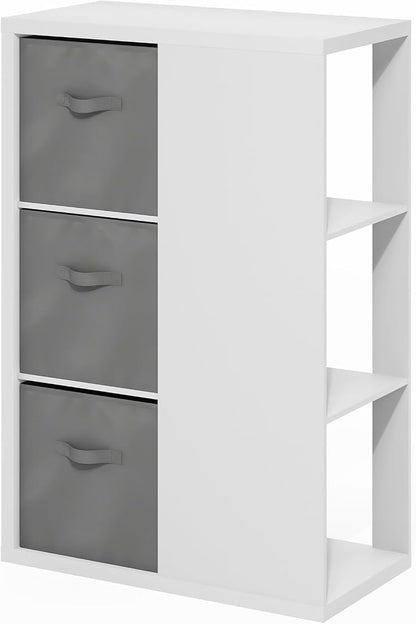 Furinno Viola Book Shelf, 3-Tier Bookshelf, Cube Storage Organizer Bookcase - Image 8
