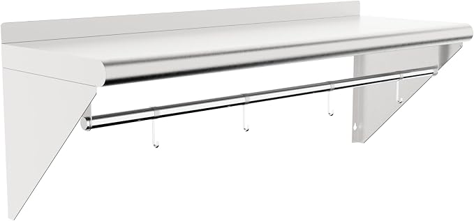 12''x24'' Wall Mounted Stainless Steel Shelf by STEELBUS