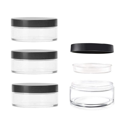 Pack of 4 Capacity 30 ml Empty Reusable Plastic Loose Powder Compact Container by Unknown