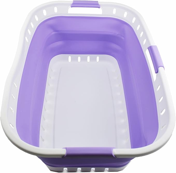 SAMMART 44L Collapsible Plastic Laundry Basket by SAMMART