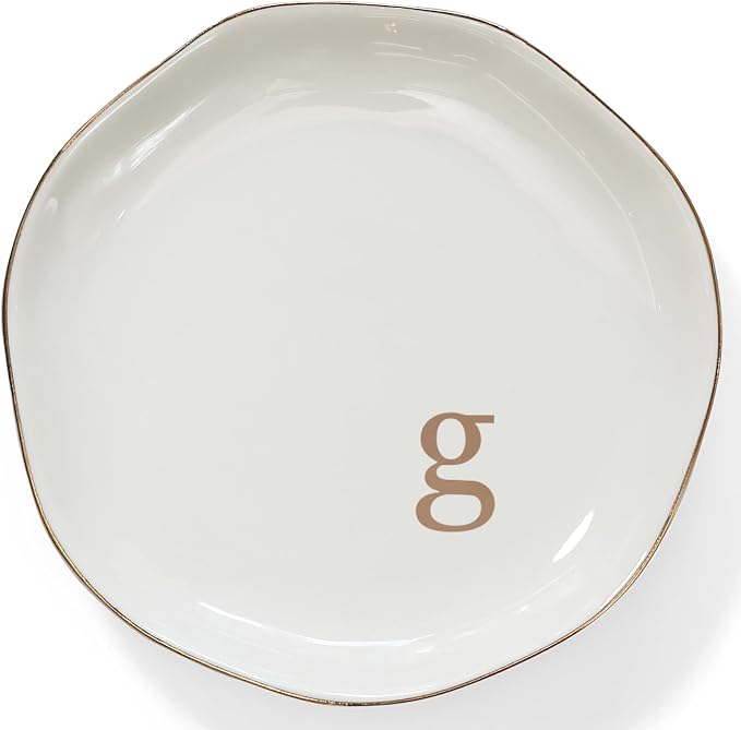HOME SMILE Initials Ring Dish Jewery Tray by HOMESMILE