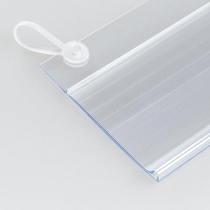 Elsjoy 100 Pack Plastic Wire Shelf Label Holders, Reusable Basket Label Holders - Image 5