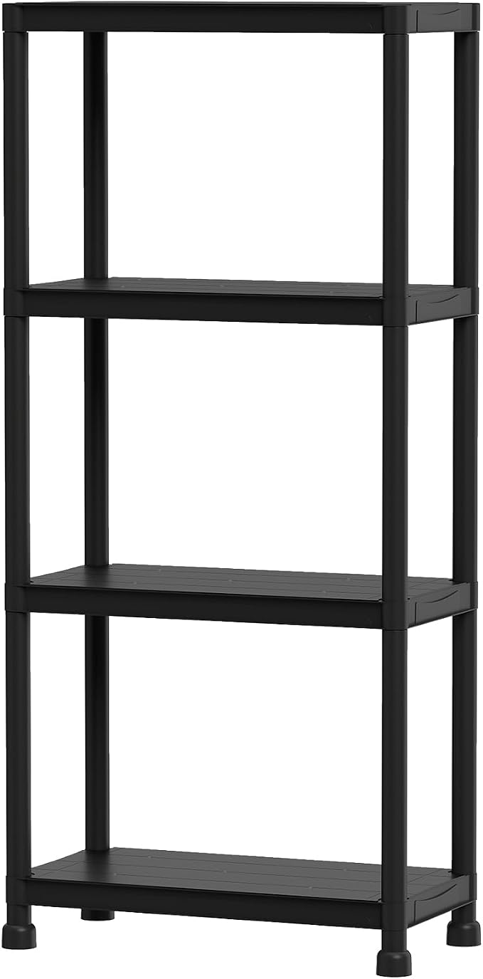 GIANTEX 4-Tier Heavy-Duty Plastic Storage Shelves | Freestanding Garage by Giantex