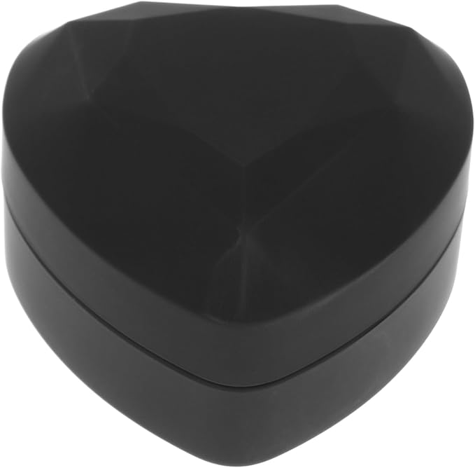 Heart Shaped Jewelry Box with LED Light Ring Case by LALADEFIEE