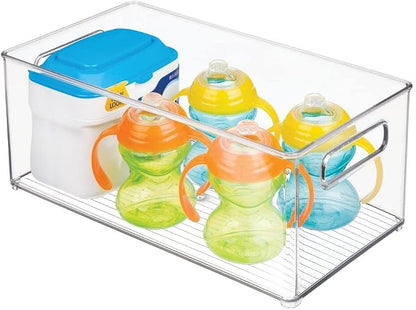 mDesign Plastic Deep Bin Organizer Caddy Container w/ Handles - Image 6