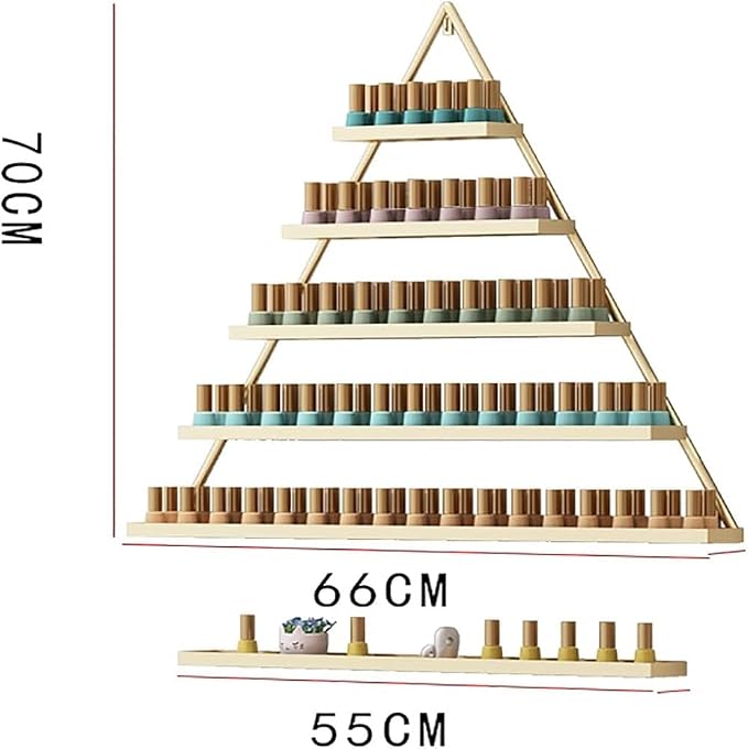 Wall Mounted Shelf Nail Polish Bottle Display Rack, Triangular Essential Oil - Image 2