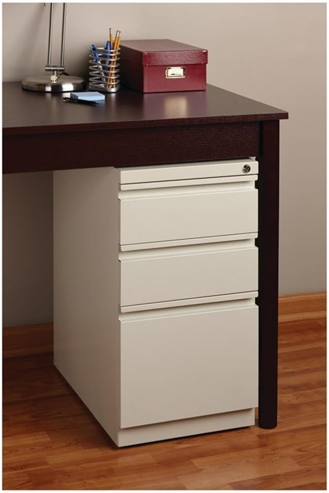 Pemberly Row 27.75" H X 15.00" W Modern 3 Drawer Metal Mobile Filing Cabinet in - Image 2