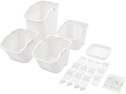 4-Tier Plastic Laundry Hamper Sorter - Image 9