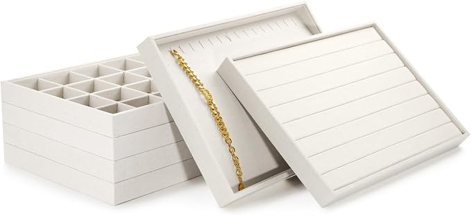 Oirlv Stackable 17 Hooks Sackcloth Jewelry Tray Necklace/Pendant/Long chain - Image 7