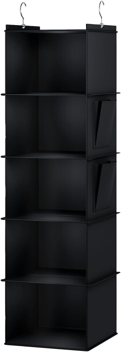 YOUDENOVA Hanging Closet Organizer, 5-Shelf Closet Hanging Storage Shelves - Image 7