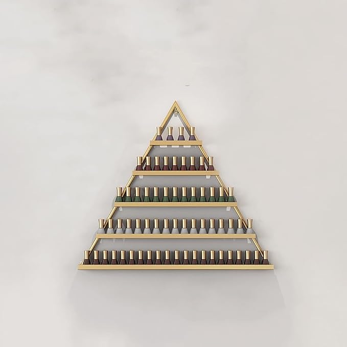 Wall Mounted Shelf Nail Polish Bottle Display Rack, Triangular Essential Oil by Unknown