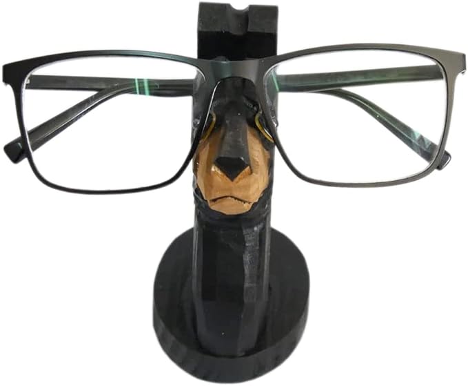 Red Dollar Handmade Wood Carved Animal Eyeglass Holder, Cute Sunglasses Display - Image 2