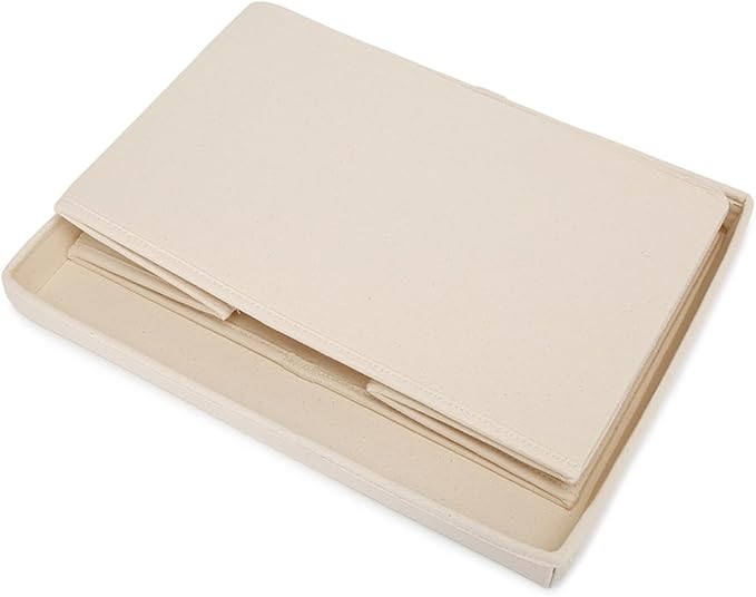 Foldable Storage Bins with Lids Cotton Canvas Rectangular Storage Box Ideal - Image 6