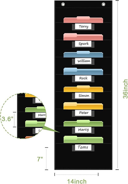 8 Pockets File Storage Pocket Chart - Image 3
