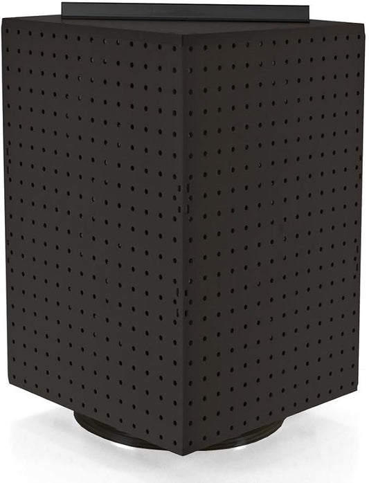 Azar Displays 701414-BLK Rotating Stand, Peg Display Carousel, Four Sided Rack by AzarDisplays