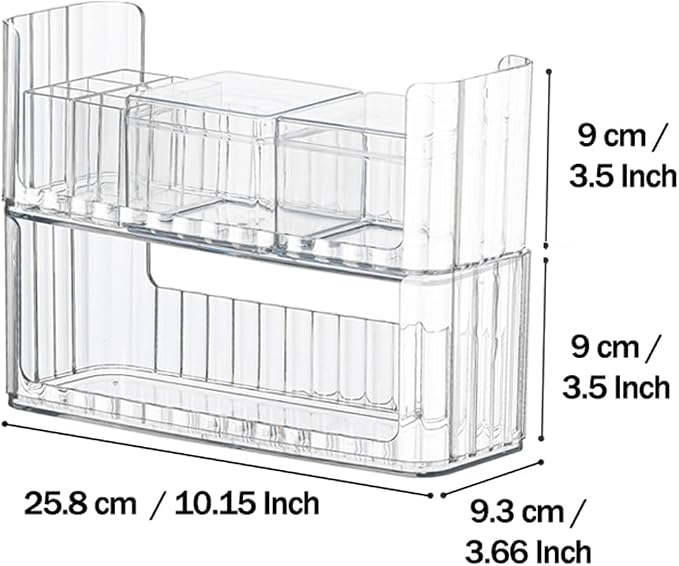 2-Tier Stackable Medicine Cabinet Organizer Shelves, Cotton Swab Holder - Image 7